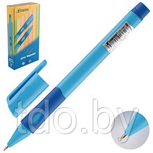 Ручка цветной корпус, корпус трёхгранный, колпачок с клипом, резиновый держатель, 0,7 mm. Ручка для левши !