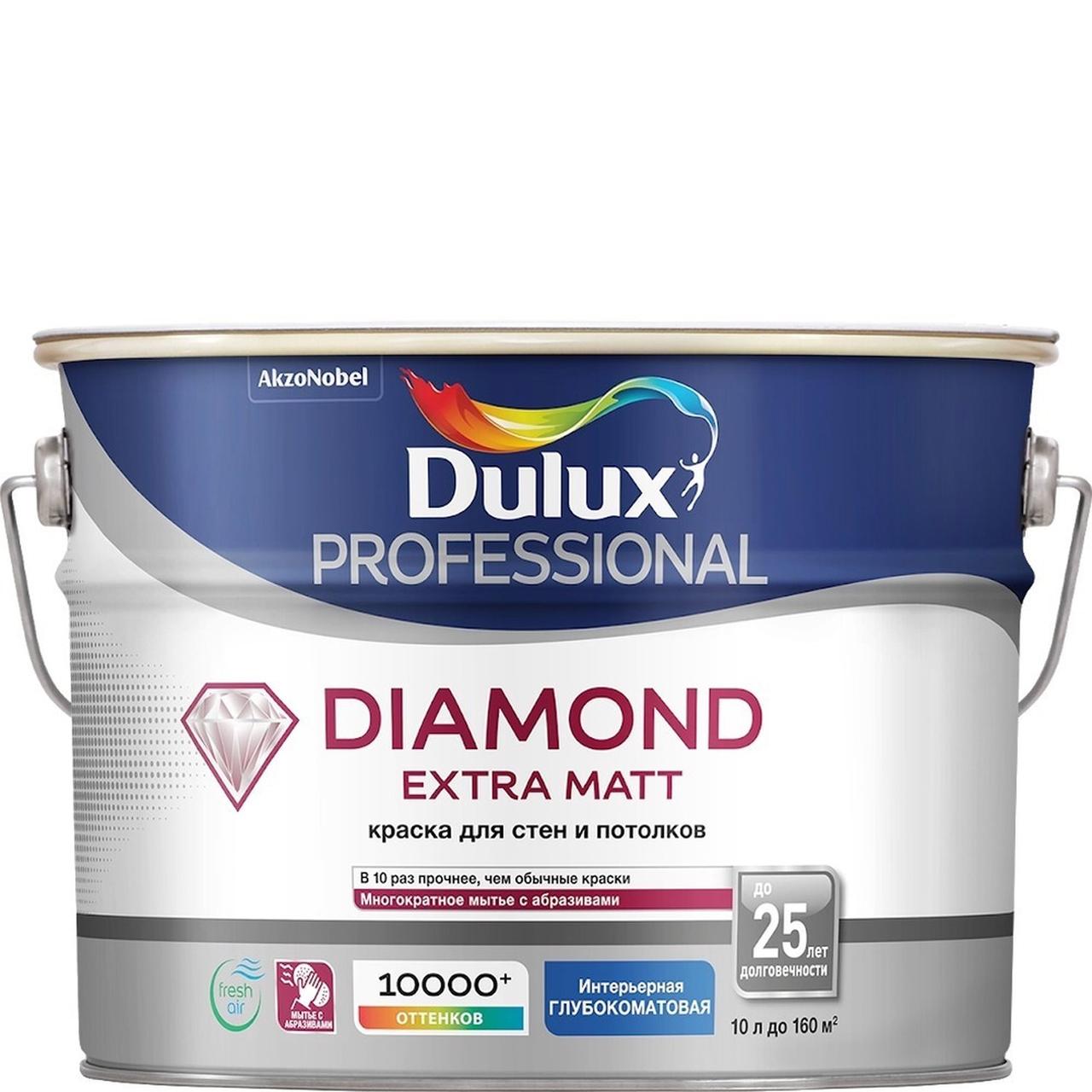 Краска DULUX TRADE Diamond Matt 10 л износостойкая белая BW