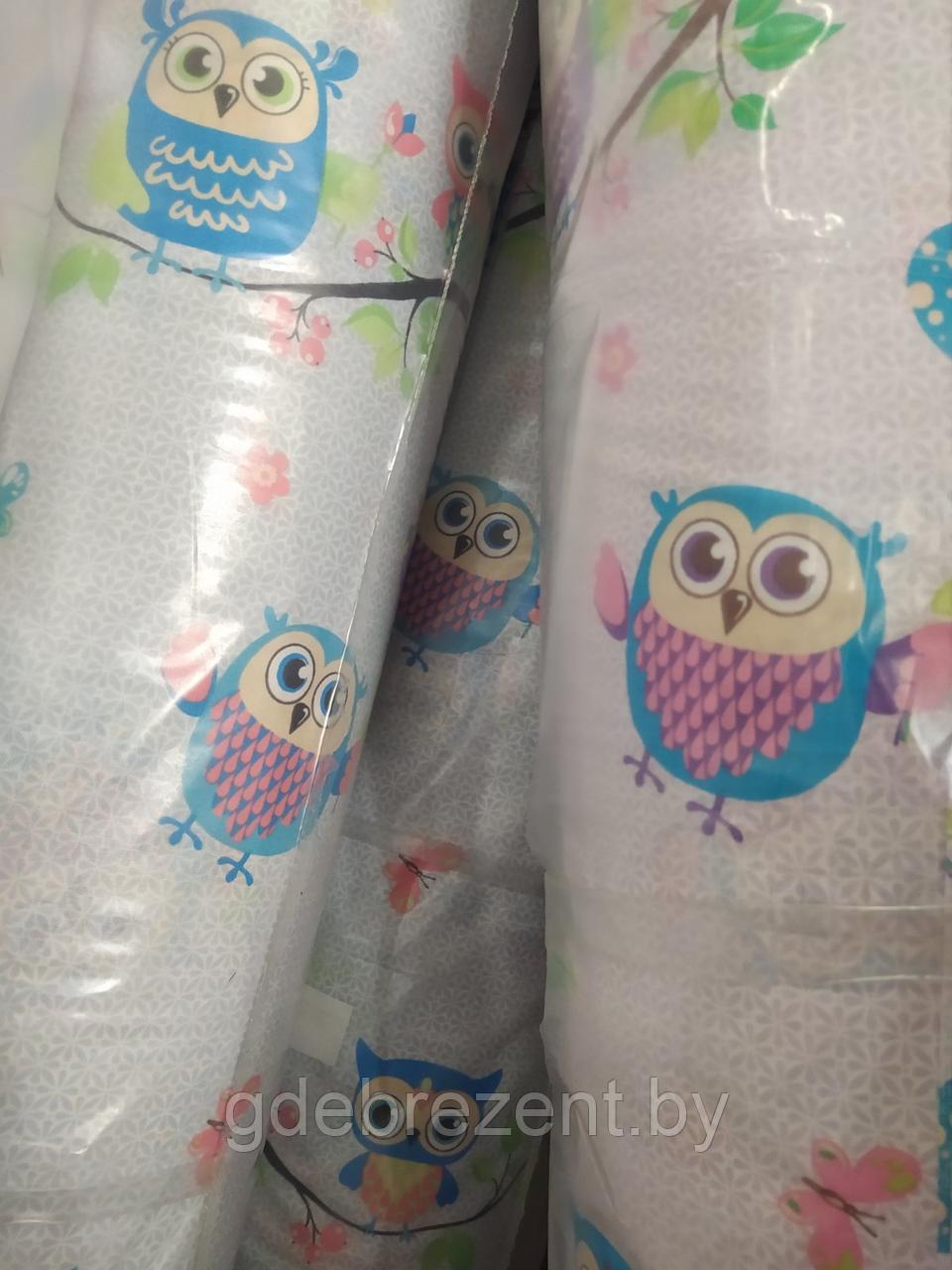 Бязь (совы на розовом фоне)