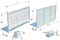 Плита забора 1ПБ40.20*без ног