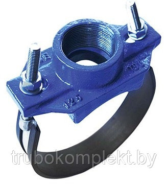 Седелка муфтовая DN50 (80-100) для чугунных (стальных) труб