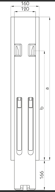 Стойка средняя борта KIV 800 mm 106121078 SUER KINNEGRIP Германия