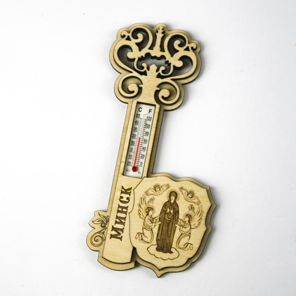 Магнитик с термометром «Ключ от Минска» - фото 1 - id-p121954795