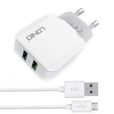 Сетевое зарядное устройство Ldnio A2202 2.1A white (2 USB) + кабель Type-C