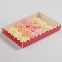 Коробка для печенья 15х22х3 см розовая