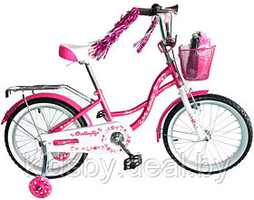 Детский велосипед Delta Butterfly 20 2020 (розовый) с передним ручным V-BRAKE тормозом, шлемом и мягкими