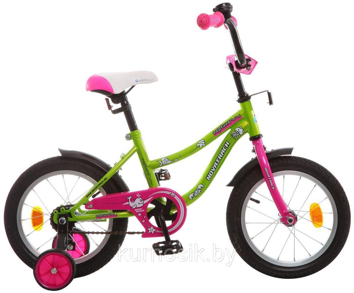 Детский велосипед Novatrack Neptune 12" зеленый