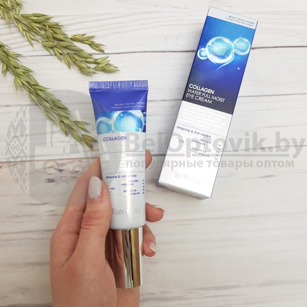 FarmStay Коллагеновый крем для глаз с увлажняющим эффектом Collagen Water Full Moist Eye Cream, 50ml - фото 3 - id-p121979641