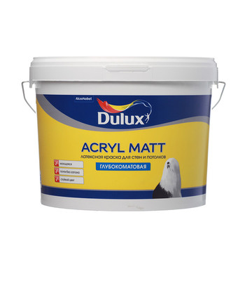 Dulux - Acryl Matt - Глубокоматовая - 2,25л.(BC)   - Краска для стен и потолков(прозрачная база)