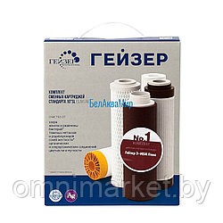 Комплект сменных картриджей №1 для Гейзер 3ИВЖ Люкс (для жесткой воды), Россия