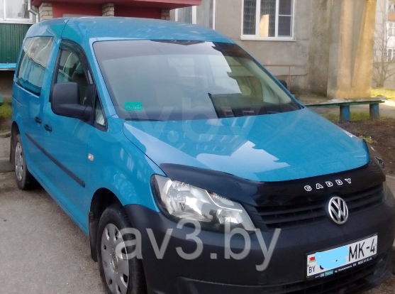 Дефлектор капота Volkswagen Caddy (2010-) [VW38] (VT52)