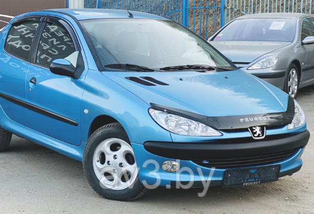 Дефлектор капота Peugeot 206 (1998-2012) [PG01] (VT52)