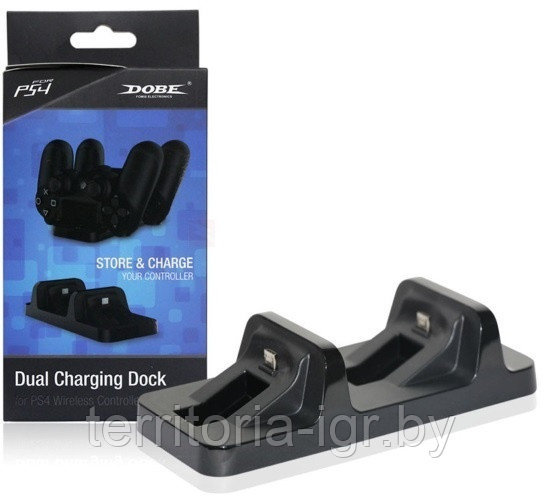 Зарядная станция Dualshock 4 - Dual Charging Dock TP4-002 Dobe - фото 1 - id-p122045626