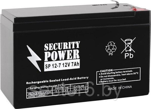 Аккумулятор для ИБП Security Power SP 12-7 F1 (12В/7 А·ч), фото 2