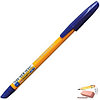 Ручка шариковая Linc Corona, 0,3 мм., желтый корпус, синяя