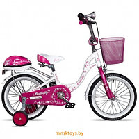 Велосипед двухколёсный - Delta Butterfly 16" New (белый/розовый)