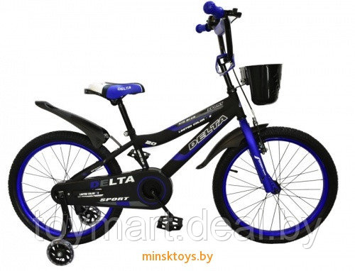 Велосипед двухколёсный - Delta Sport 20" (синий/черный, 2020) - фото 1 - id-p122137398