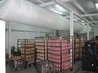 Тканевые воздуховоды в складах готовой продукции