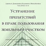 Юридические консультации опытного  А Д В О К  А Т А  Демидовец Е.М. Минск и вся Беларусь, фото 7