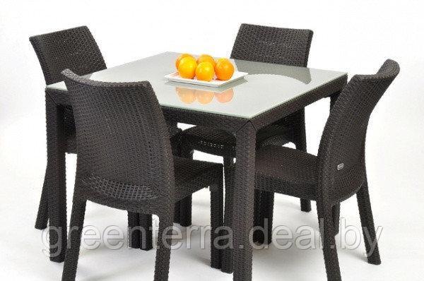 Стол со стеклом уличный Keter Sumatra Table, коричневый [17192055] - фото 6 - id-p122159702