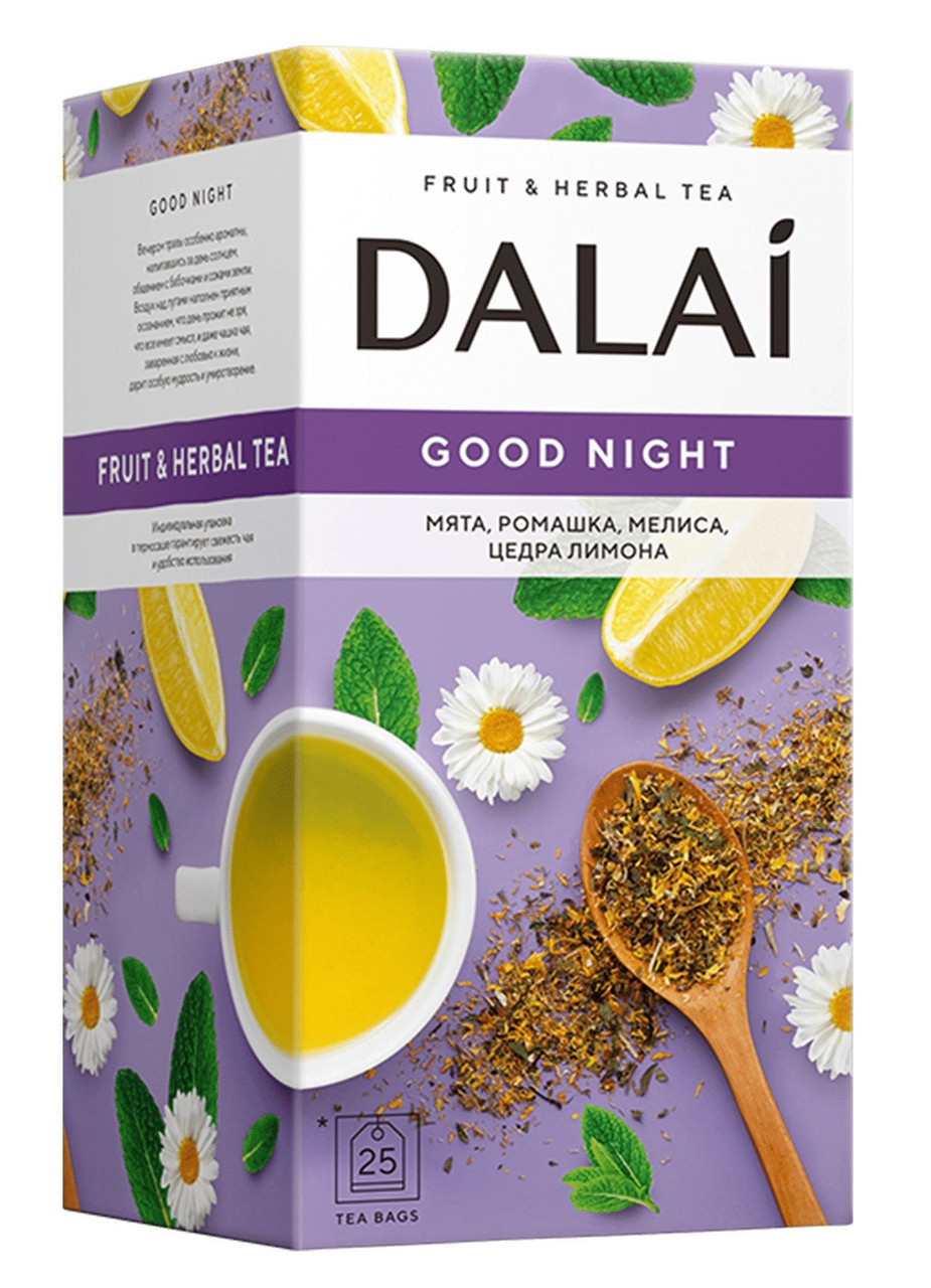 Чай "Dalai Good Night" травяной (25 пакетиков) - фото 1 - id-p122159849