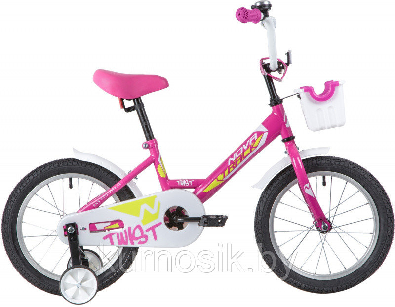 Детский велосипед Novatrack Twist 16" розовый