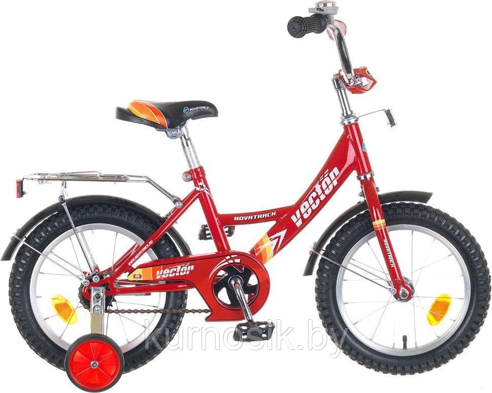 Детский велосипед Novatrack Vector 14" зеленый Красный