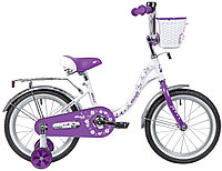 Детский велосипед Novatrack Butterfly 16" белый-фиолетовый