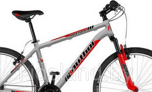 Велосипед Author Outset V 26" (серый/красный/черный) - фото 3 - id-p122164620