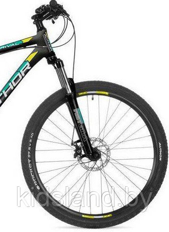 Велосипед Author Rival Disc 27.5" (черный/зеленый/желтый) - фото 2 - id-p122165708