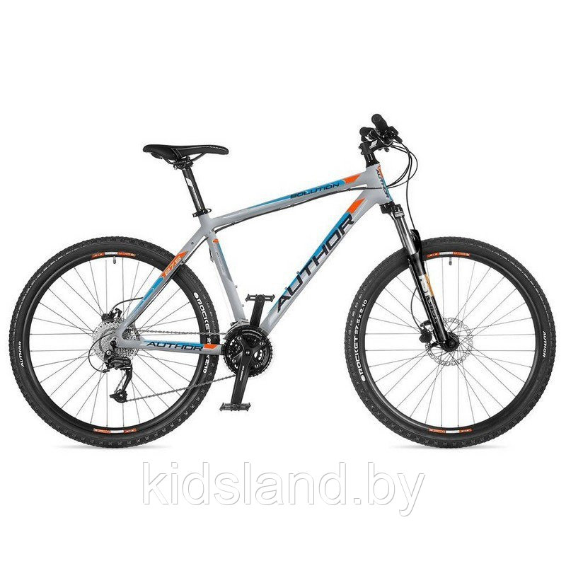 Велосипед Author Solution Disc 27.5" (серый/синий/оранжевый) - фото 1 - id-p122166235