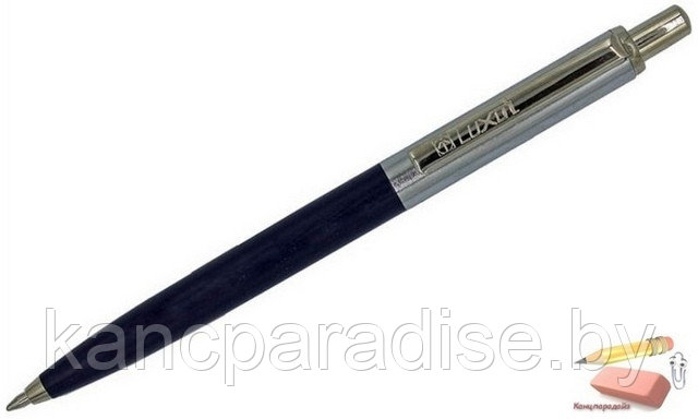 Ручка шариковая автоматическая Luxor Star синяя, 0,8 мм., корпус синий/хром