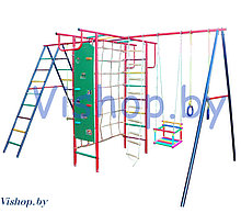 Детский спортивный комплекс для дачи Вертикаль-А+П МАКСИ со скалодромом