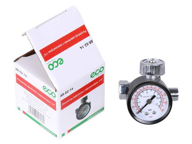 Регулятор давления с манометром ECO AR-02-14 - фото 1 - id-p122175089