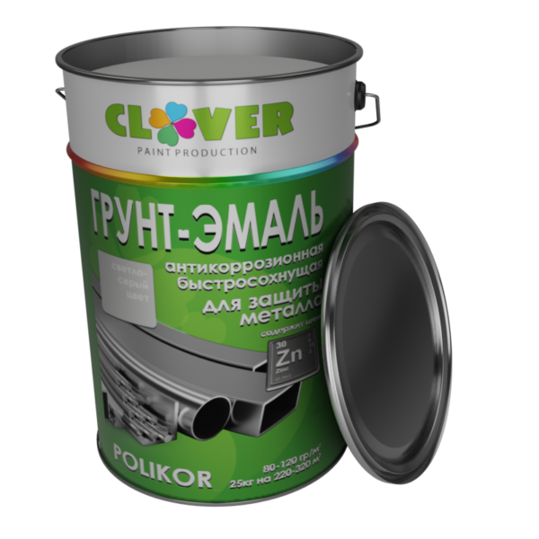 Грунт-эмаль 3в1 "POLIKOR" антикоррозионная б/с