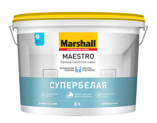    Краска MARSHALL Maestro белый потолок Люкс 