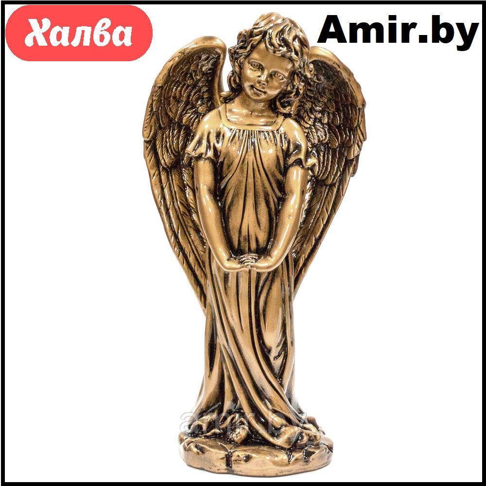 Скульптура ангел ритуальная 014 18х16х48см бронза