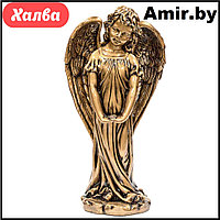 Скульптура ангел ритуальная на кладбище/памятник 014 18х16х48см бронза