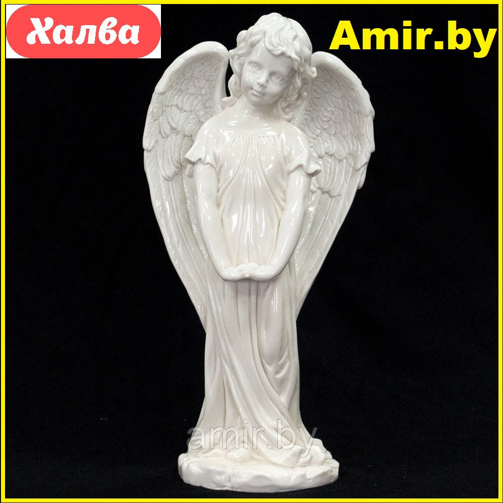 Скульптура ангел ритуальная 014 18х16х48см мрамор