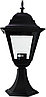 Светильник садово-парковый Feron 4104 четырехгранный на постамент 60W E27 230V, черный