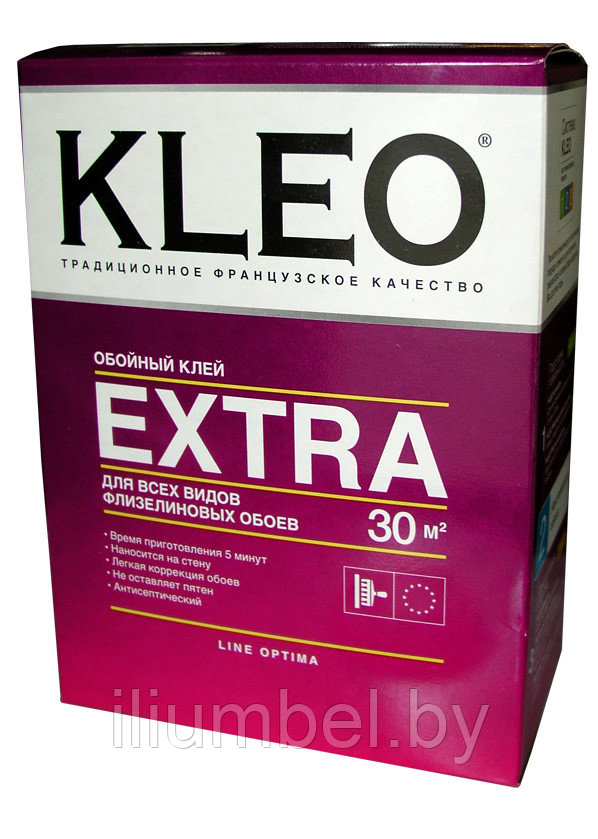 Клей обойный KLEO EXTRA (30м2) для флизелиновых обоев Франция 240 г - фото 1 - id-p7779417