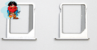 Sim-слот (сим-лоток) для iPhone 5, цвет: серебристый