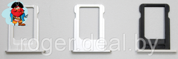Sim-слот (сим-лоток) для iPhone 5s, цвет: серебристый - фото 1 - id-p122262469