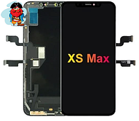Экран для Apple iPhone XS Max с тачскрином, цвет: черный (оригинальный, переклейка)