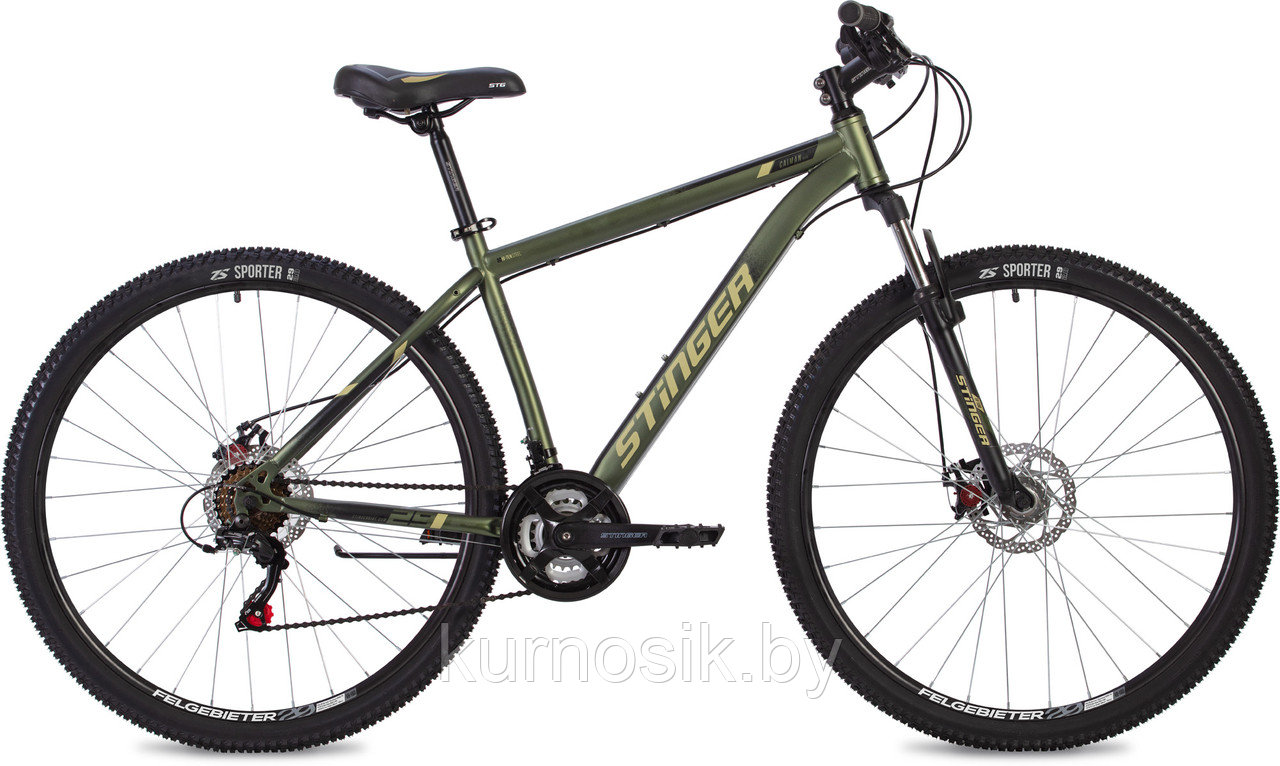 Мужской велосипед Stinger Caiman Disc 29" зеленый - фото 1 - id-p122277908