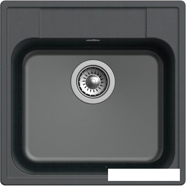 Кухонная мойка GranFest QUARZ GF-Z48 (черный) - фото 1 - id-p122320322
