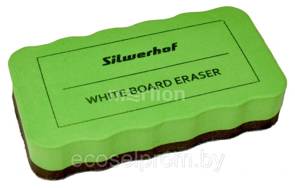 Стиратель для досок Silwerhof 659004-02 фетр 10.7x5.7x2см зеленый магнитный