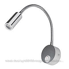 ULT-F21-3W/4000K IP20 SILVER Светильник светодиодный настенный гибкий для интерьерного освещения : Светильник