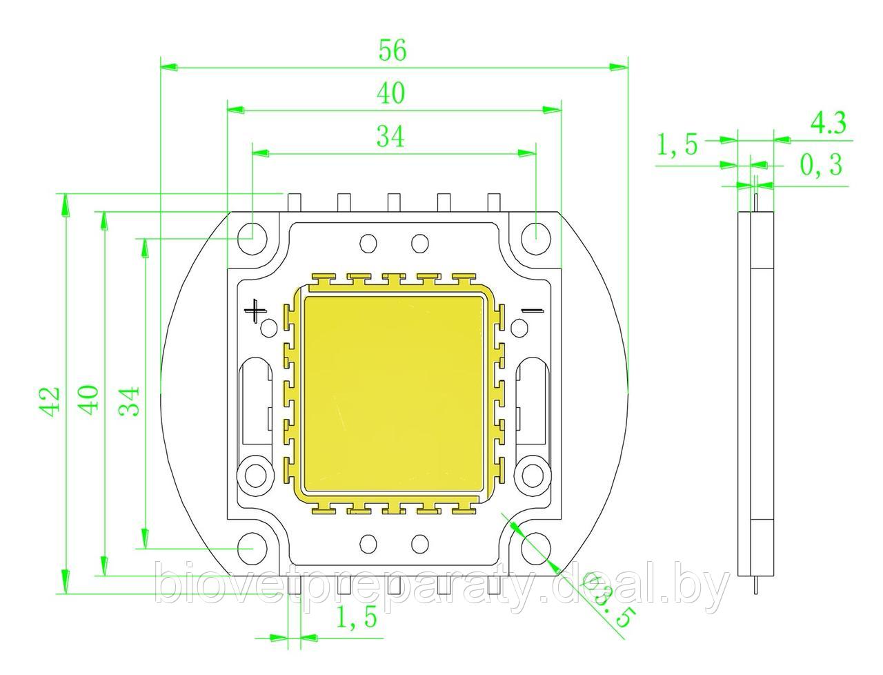 УДС092 Светодиод для прожектора Led 30W - фото 2 - id-p31178533