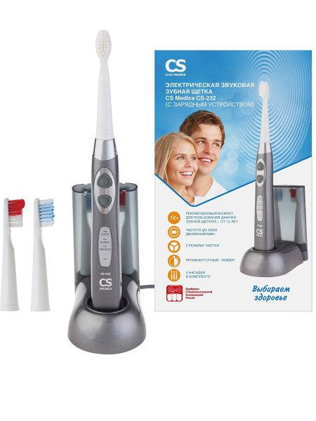 Электрическая звуковая зубная щетка CS-232 (с ЗУ) CS Medica - фото 3 - id-p122470899